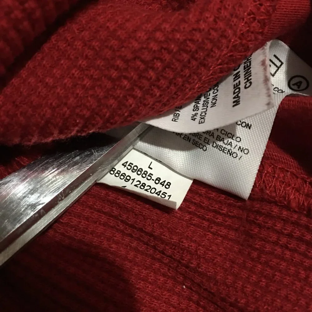 Nike Air Jordan Thermal Shirt Mens Large Red Jumpman Logo Long Sleeve